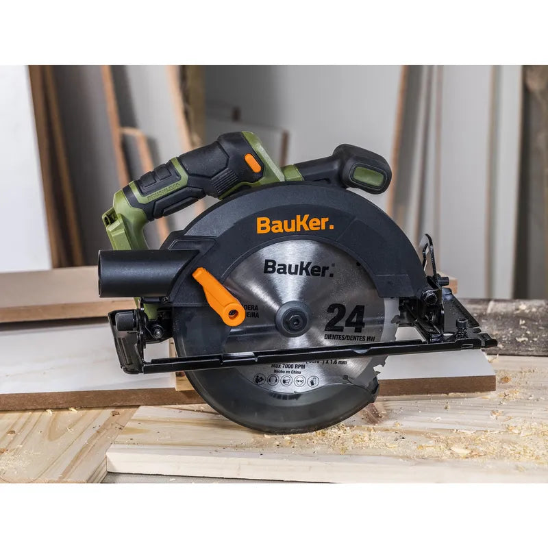 BAUKER Sierra Circular Inalámbrica 20 V Brushless sin Batería