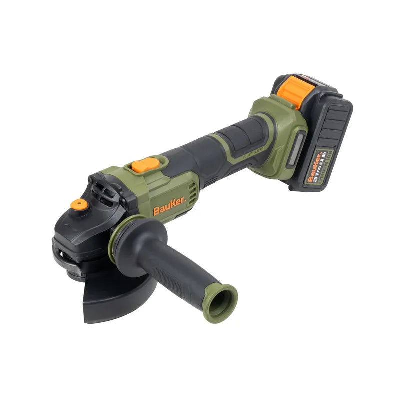 BAUKER Esmeril 4 1/2"- 5" Inalámbrico 20 V Brushless + 1 Batería 4 AH + 1 Cargador