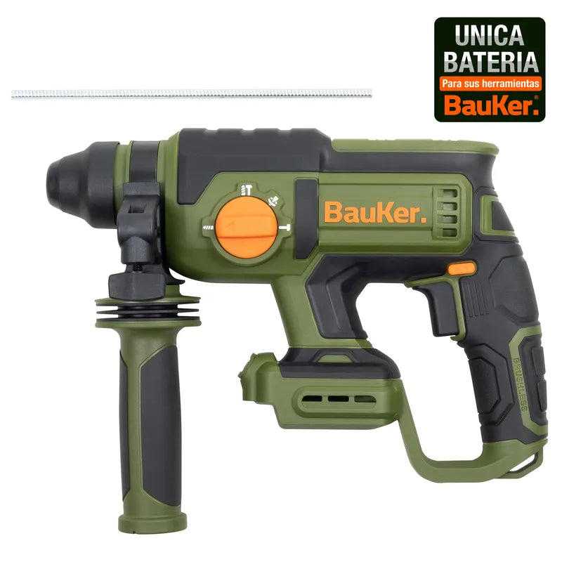 BAUKER Rotomartillo SDS Plus Inalámbrico 20 V Brushless sin Batería