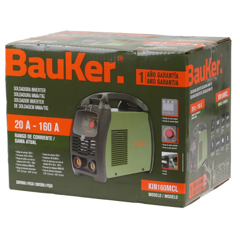 BAUKER Soldadora inverter 160 amp 220v