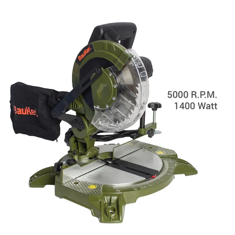 BAUKER Ingleteadora eléctrica 8 1/4" 1400W