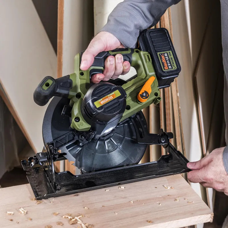 BAUKER Sierra Circular Inalámbrica 20 V Brushless sin Batería