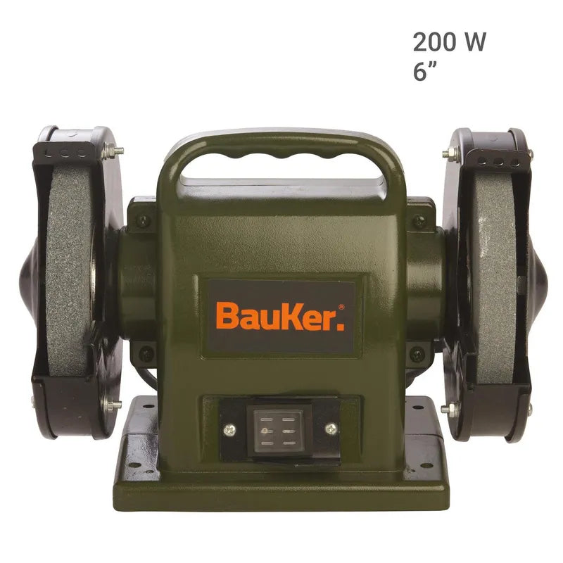 BAUKER Esmeril de Banco Eléctrica 6 " 200 W BG150