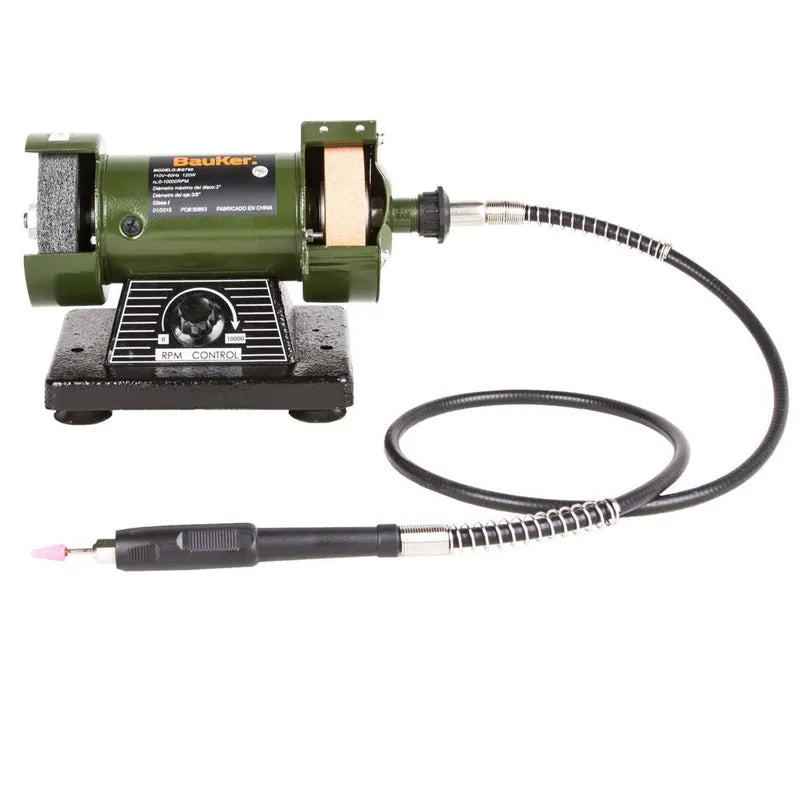 BAUKER Esmeril de Banco Eléctrica 75 mm 120 W BG750