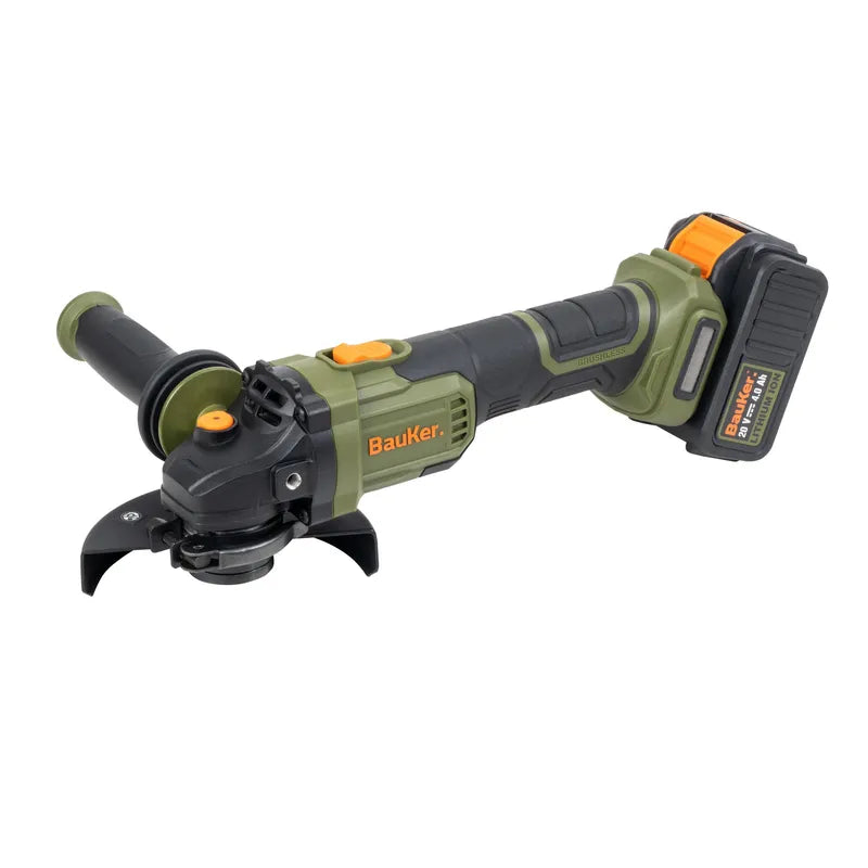 BAUKER Esmeril 4 1/2"- 5" Inalámbrico 20 V Brushless + 1 Batería 4 AH + 1 Cargador