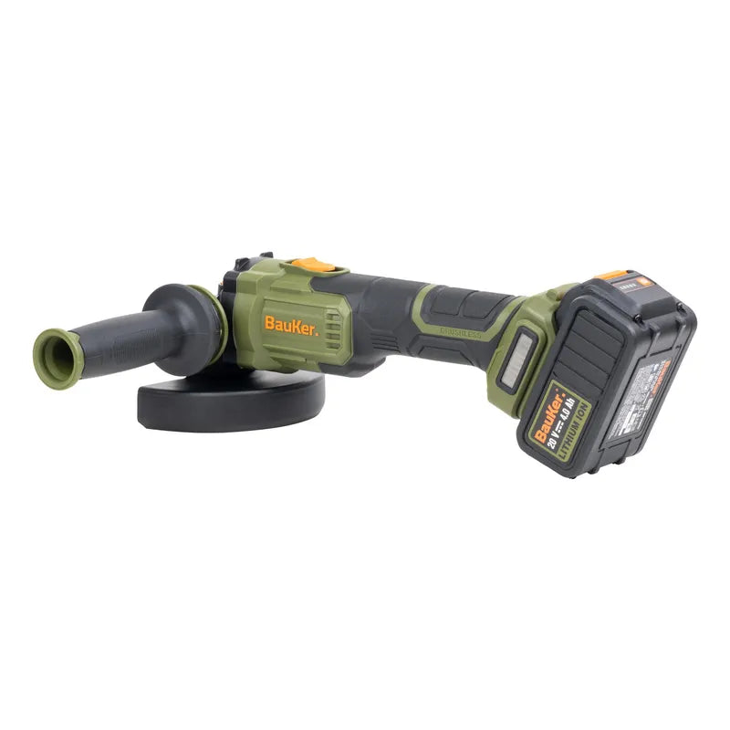 BAUKER Esmeril 4 1/2"- 5" Inalámbrico 20 V Brushless + 1 Batería 4 AH + 1 Cargador