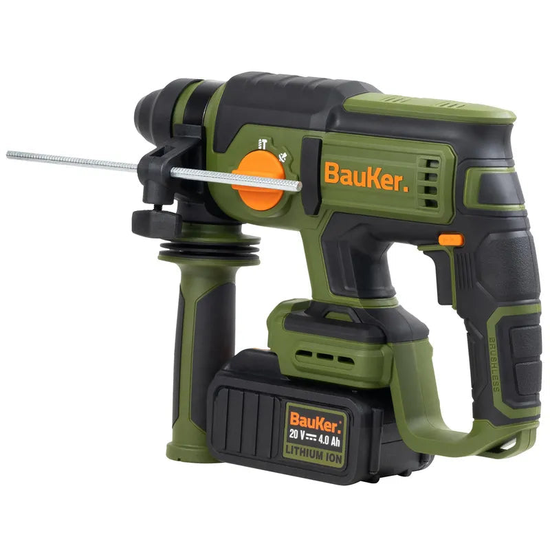 BAUKER Rotomartillo SDS Plus Inalámbrico 20 V Brushless sin Batería