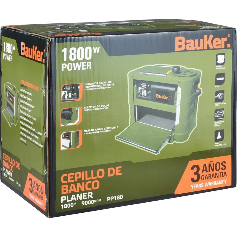 BAUKER Cepillo de Banco eléctrico 1800W
