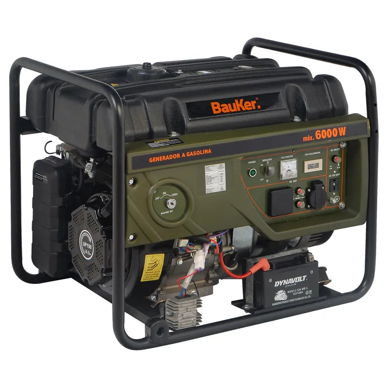 BAUKER Generador Eléctrico a Gasolina Partida Eléctrica 6000 W 25