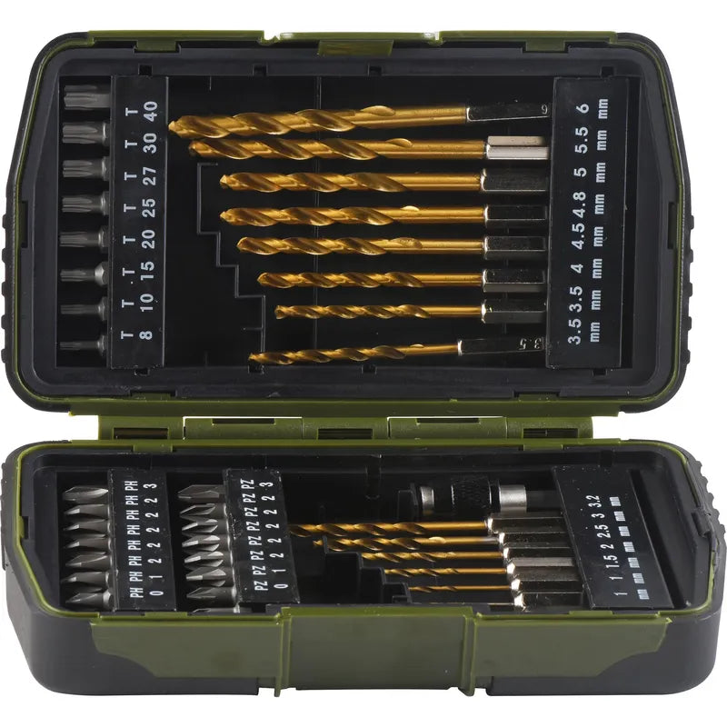 BAUKER Kit de puntas + brocas 40 piezas