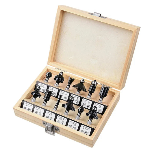 BAUKER Set 12 Fresas 1/4 pulgadas