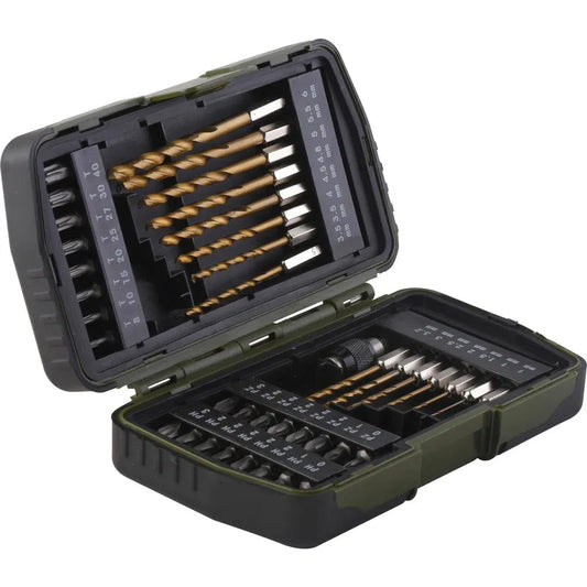 BAUKER Kit de puntas + brocas 40 piezas
