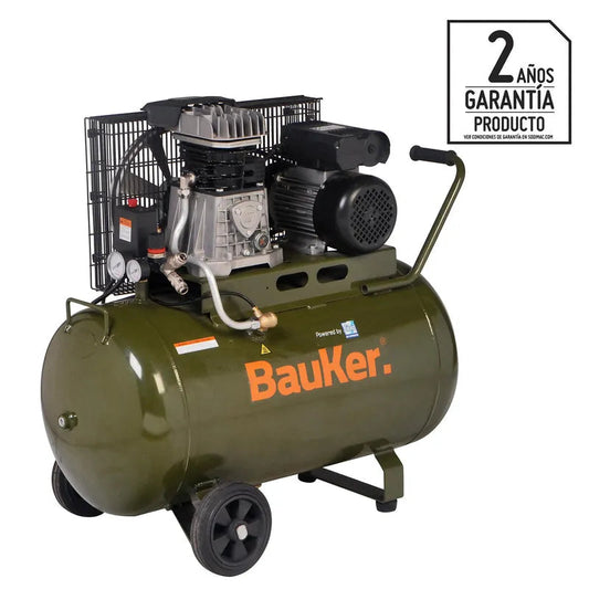BAUKER Compresor de Aire Portátil 2 HP 100 Litros AB100 248
