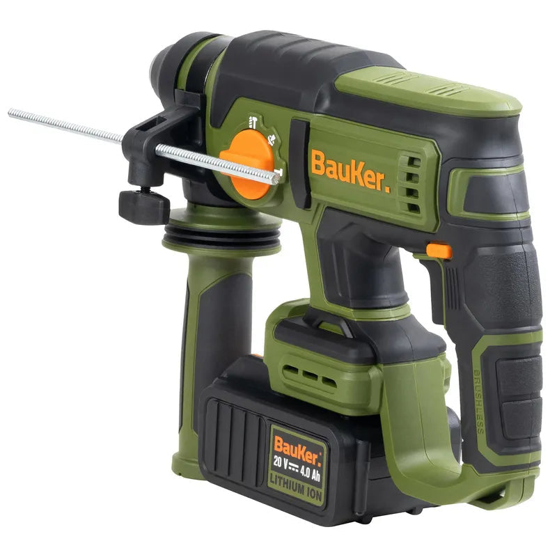 BAUKER Rotomartillo SDS Plus Inalámbrico 20 V Brushless sin Batería
