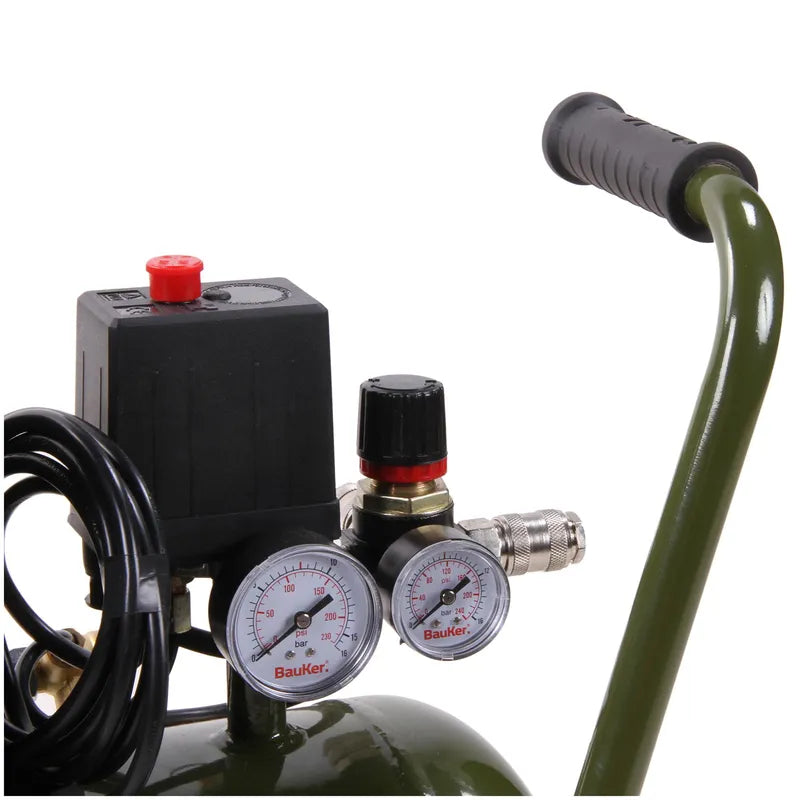 BAUKER Compresor de Aire Portátil 2 HP 25 Litros Euro 225