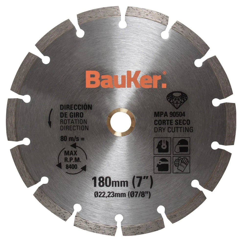 BAUKER Pack de discos de diamante 7" acero 3 unidades