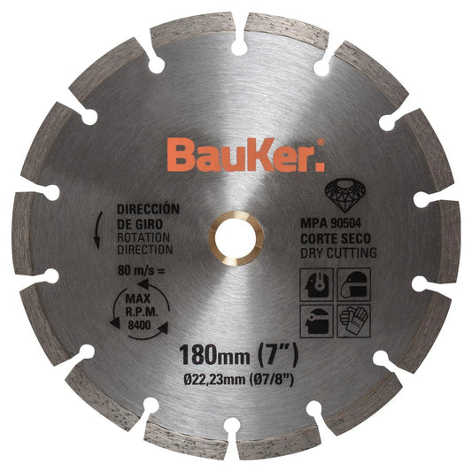 BAUKER Pack de discos de diamante 7" acero 3 unidades