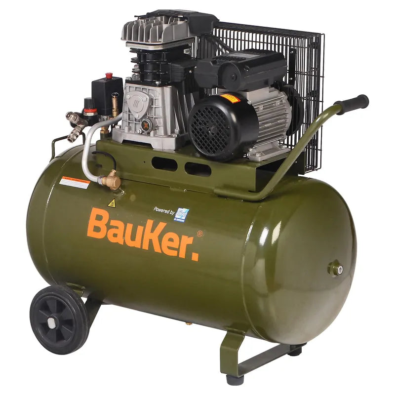 BAUKER Compresor de Aire Portátil 2 HP 100 Litros AB100 248