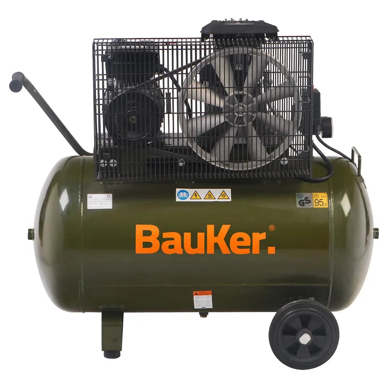 BAUKER Compresor de Aire Portátil 2 HP 100 Litros AB100 248
