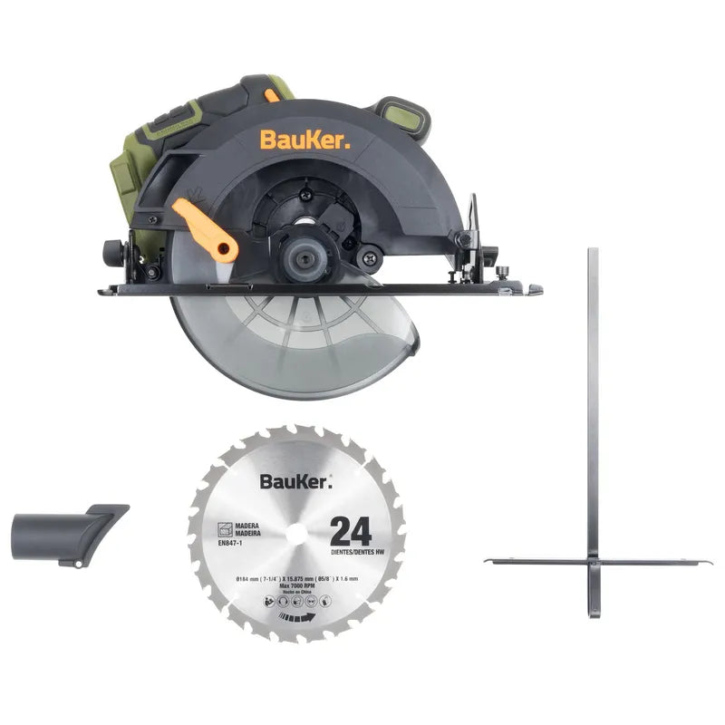 BAUKER Sierra Circular Inalalámbrico 20V Sin Batería + Caja