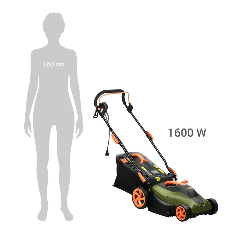 BAUKER Cortadora de pasto eléctrica 1600 W