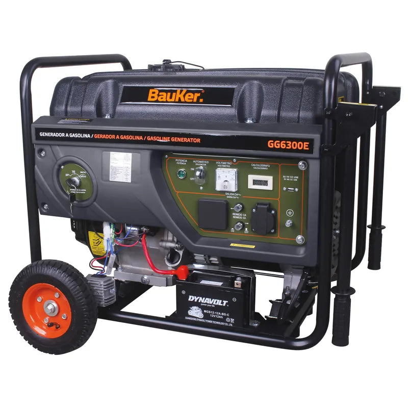 BAUKER Generador a Gasolina Partida Eléctrica 6000 W 25 l