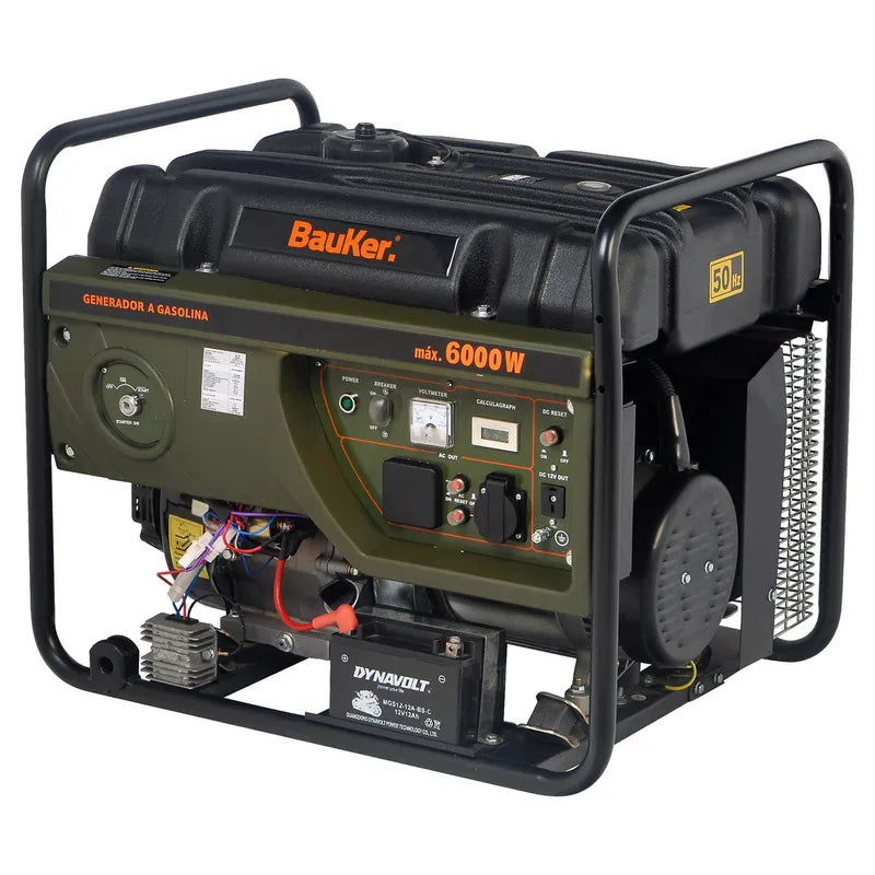 BAUKER Generador Eléctrico a Gasolina Partida Eléctrica 6000 W 25