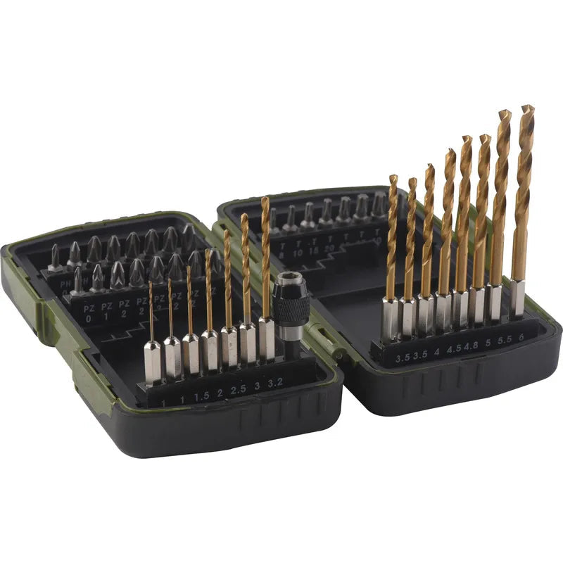 BAUKER Kit de puntas + brocas 40 piezas