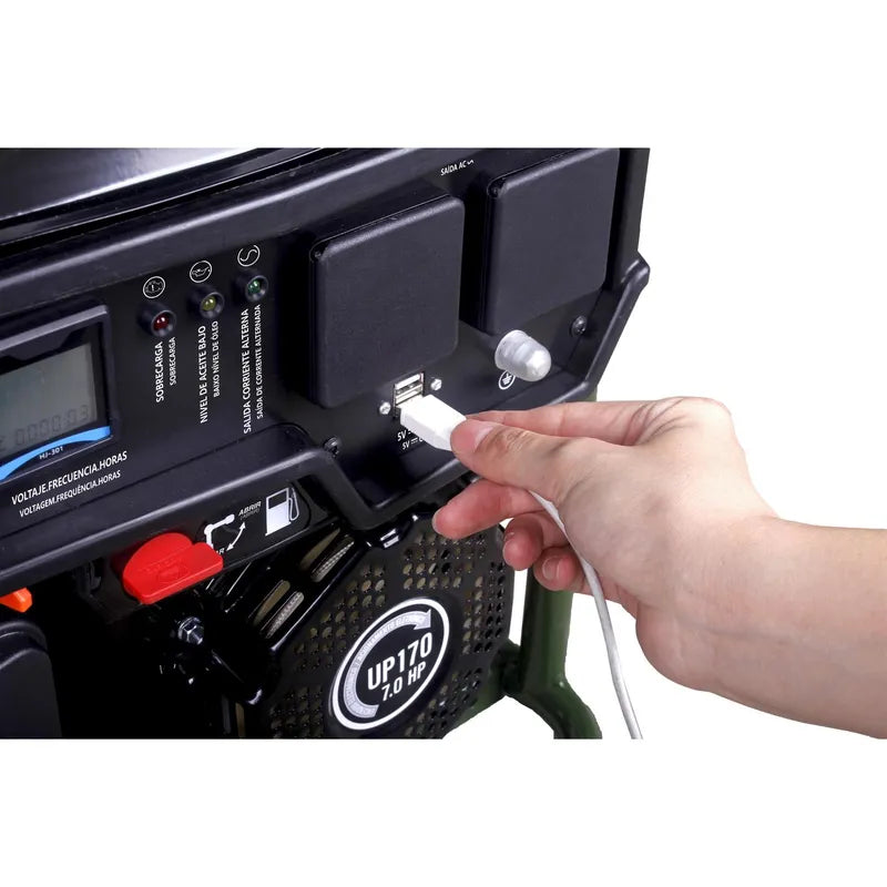BAUKER Generador Eléctrico a Partida Manual 3000 W 12