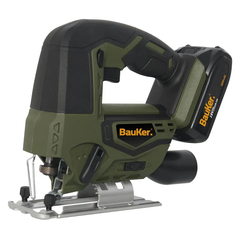BAUKER Taladro inalámbrico percutor + sierra circular + sierra caladora 18V