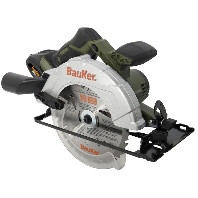 BAUKER Taladro inalámbrico percutor + sierra circular + sierra caladora 18V