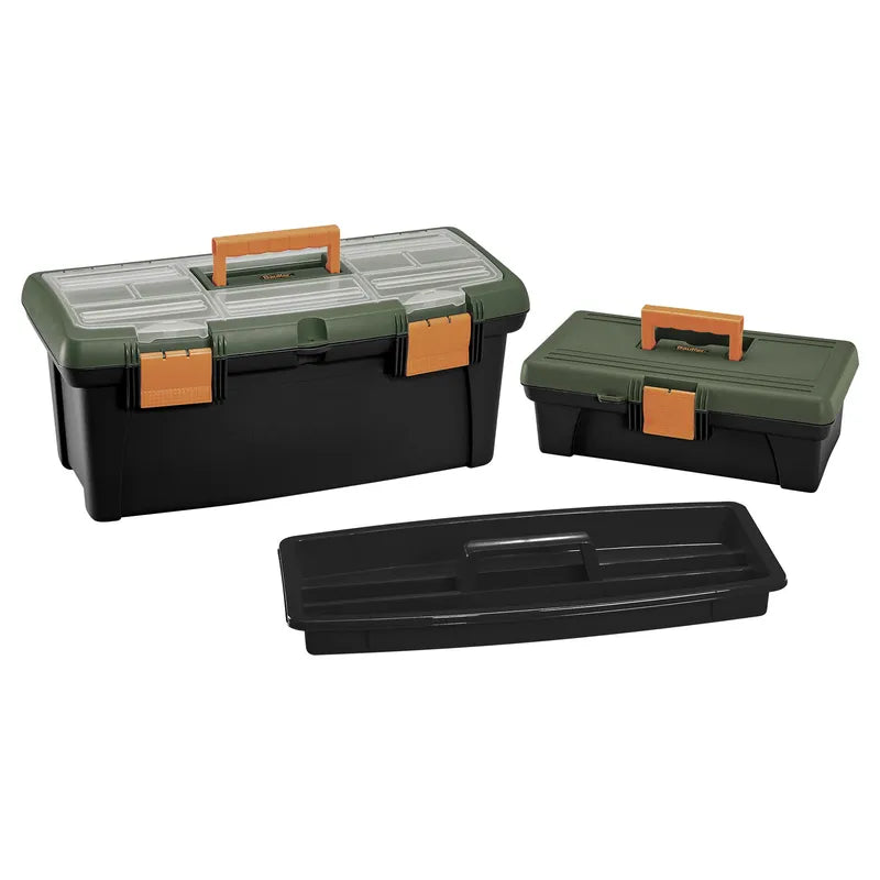 BAUKER Set cajas de herramientas 14" + 22
