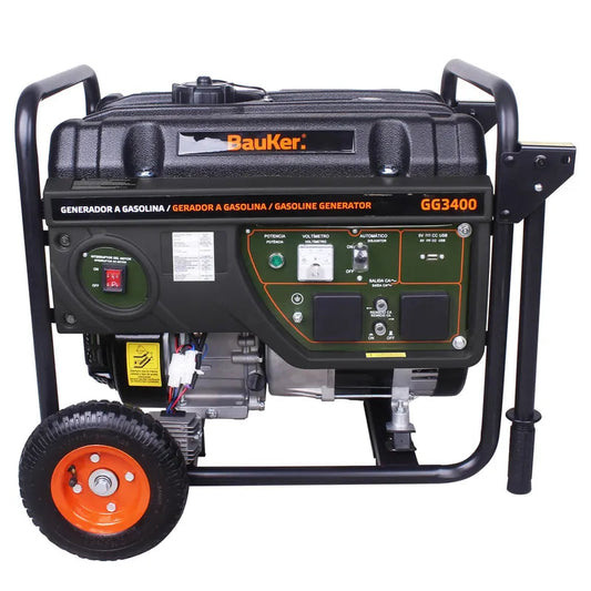 BAUKER Generador a Gasolina Partida Manual 3000 W 15 l