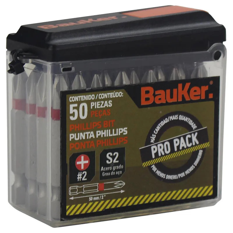 BAUKER Pack de puntas 50 piezas
