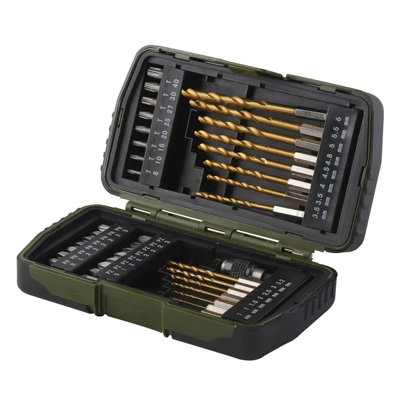 BAUKER Kit de puntas + brocas 40 piezas