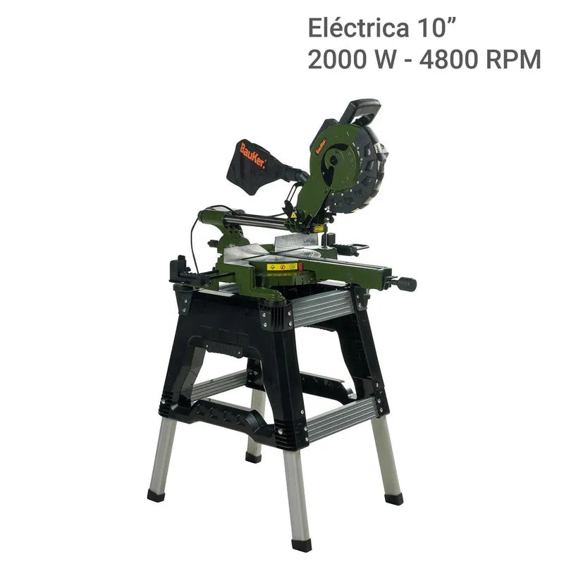 BAUKER Sierra ingleteadora eléctrica 10" 2000W