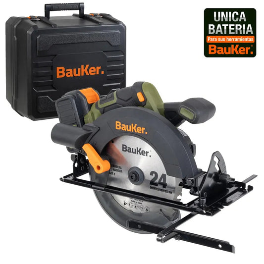 BAUKER Sierra Circular Inalalámbrico 20V Sin Batería + Caja