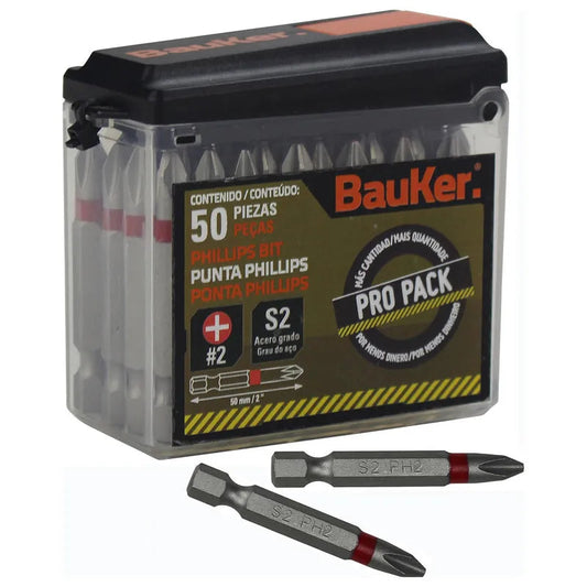 BAUKER Pack de puntas 50 piezas